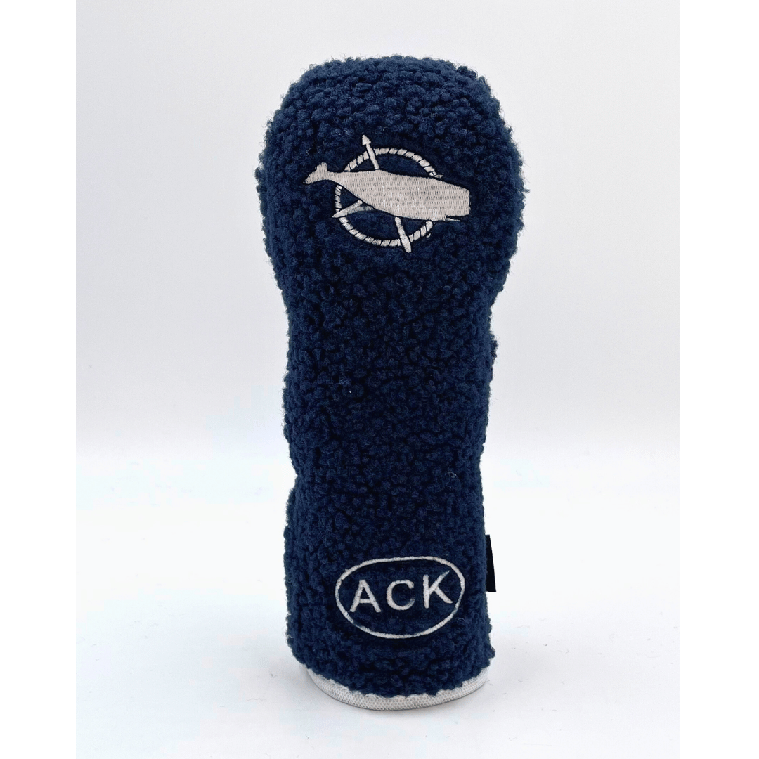 Nantucket ACK Navy Sherpa Headcover — Duck & Cover Golf
